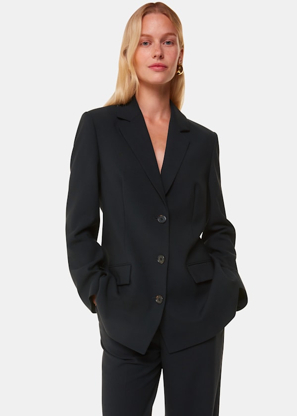 Black Amelie Wool Blend Coord