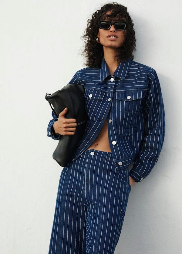 Pinstripe Denim Coord
