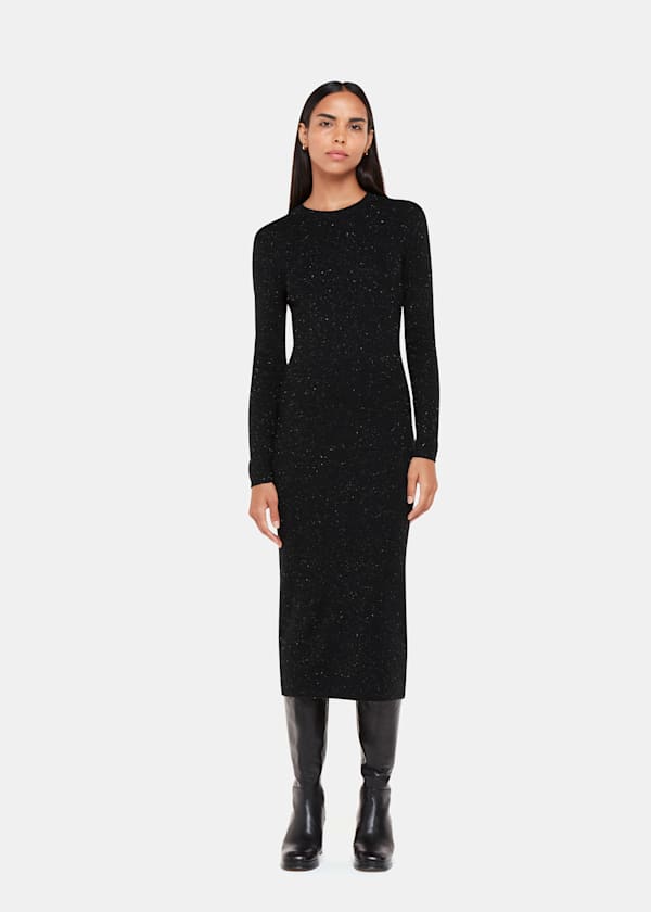 Black Annie Sparkle Knit Dress