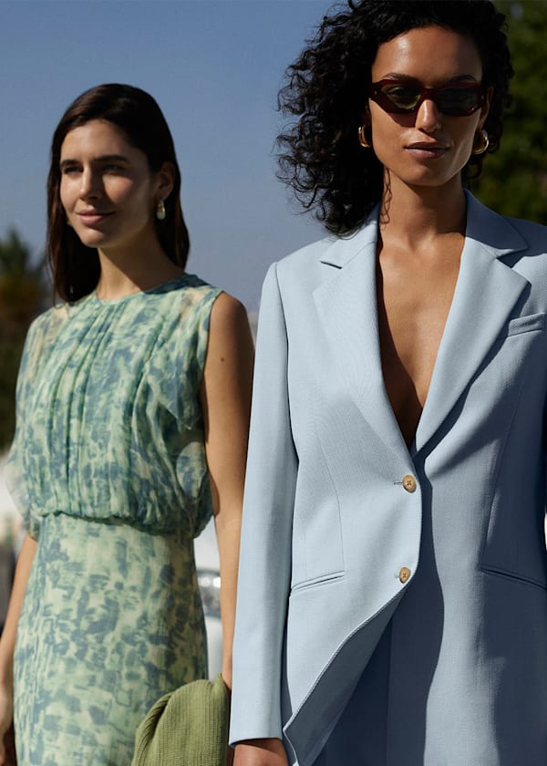 Green Dashed Brush Marks Midi Dress