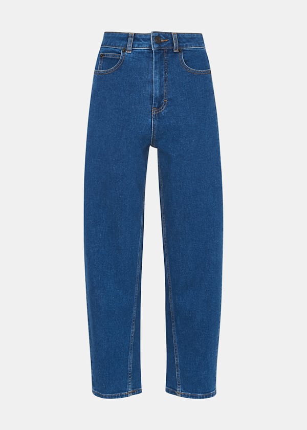 Denim Stretch Barrel Leg Jean
