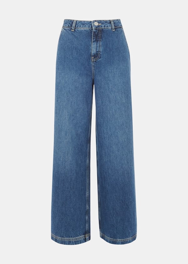 Denim Wide Leg High Waist Jean