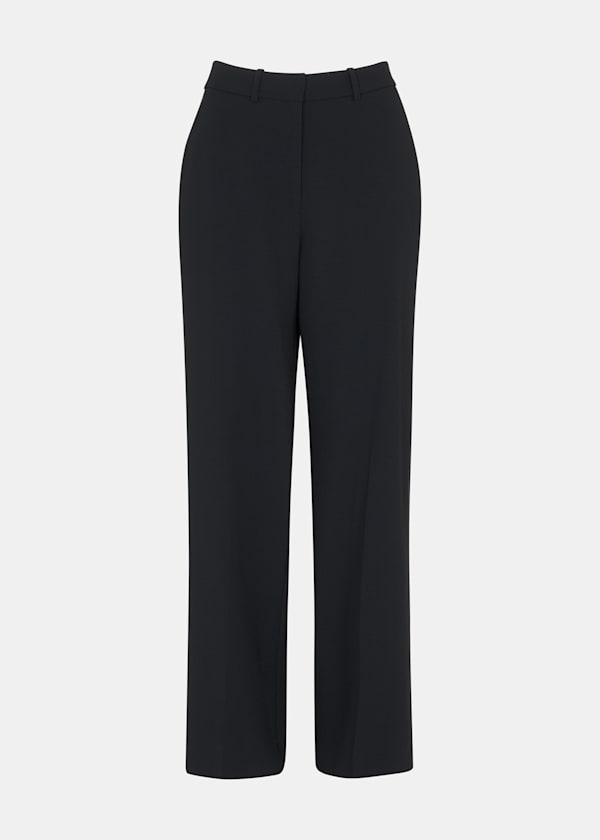 Black Amelie Wool Blend Trouser