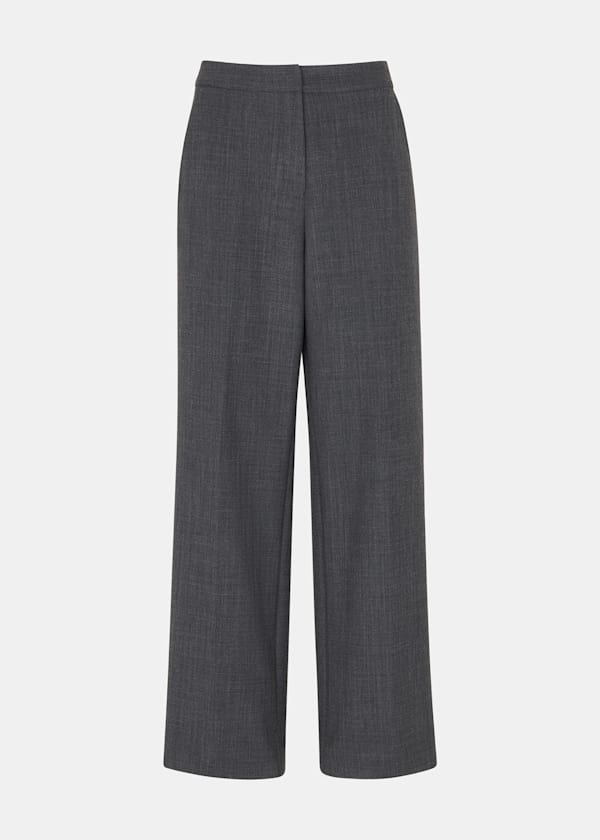 Grey Marl Natalie Wool Blend Trouser