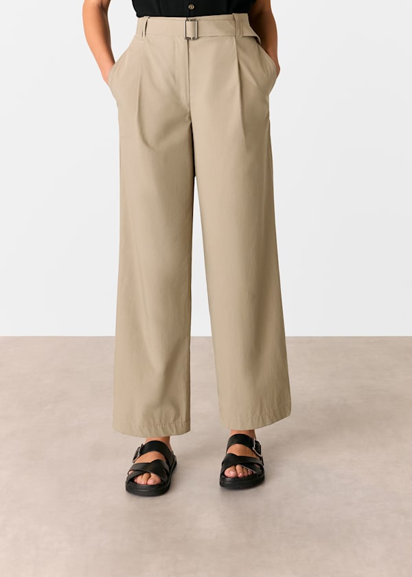 Khaki Kate Belt Detail Trouser