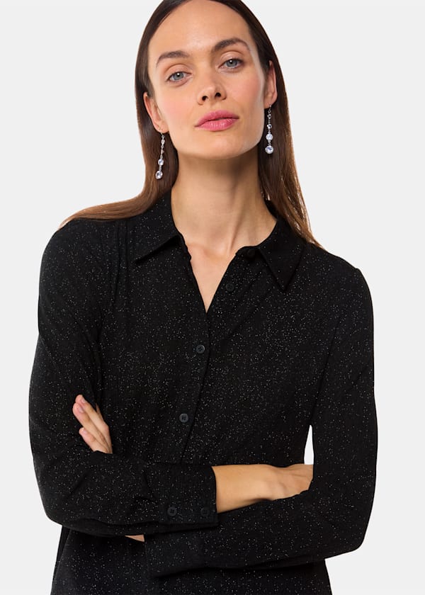 Black Eva Sparkle Shirt