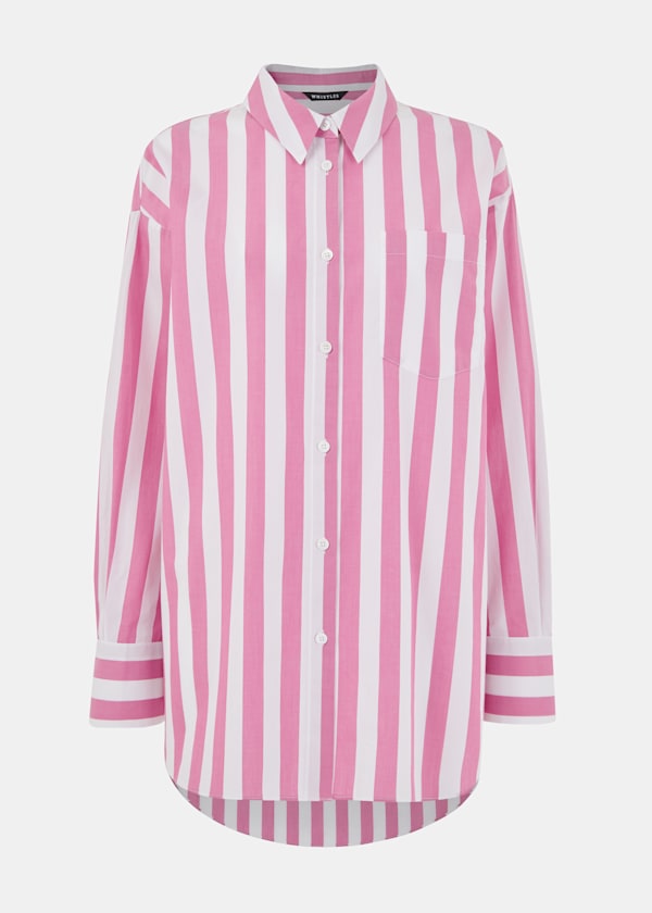 Pink Stripe Oversized Shirt