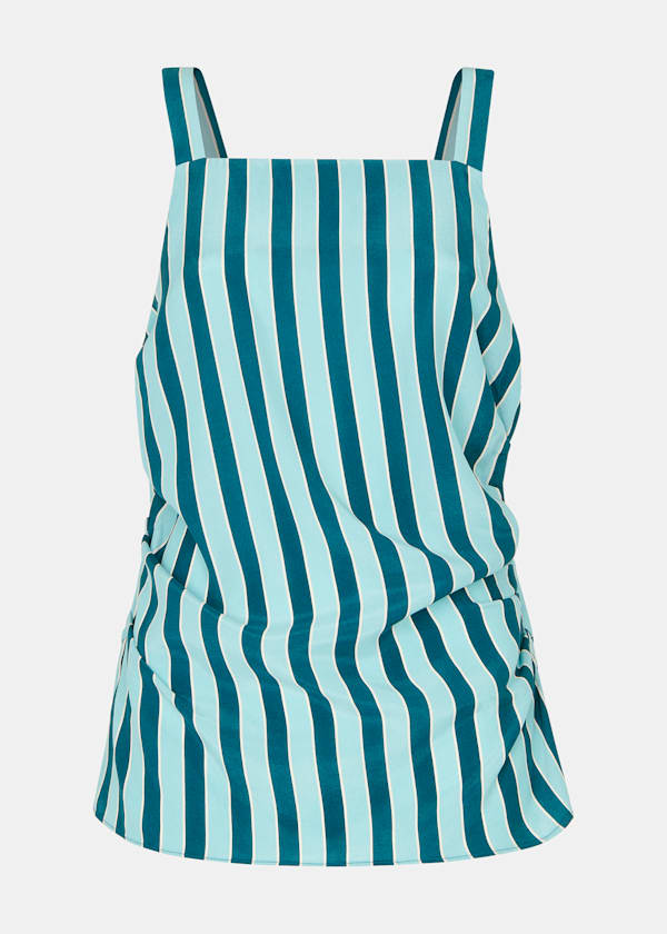 Teal Emily Tonal Stripe Top