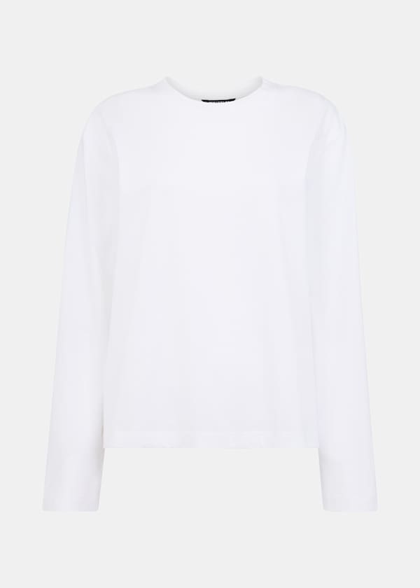 White Relaxed Long Sleeve Tee
