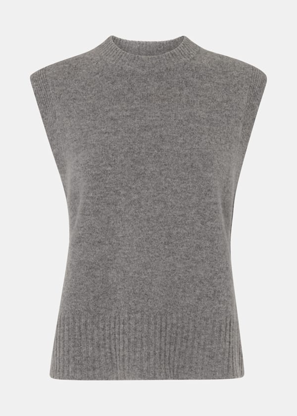 Grey Wool Sleeveless Tank