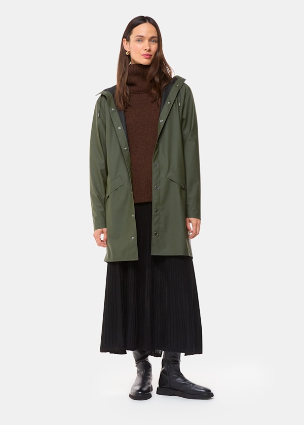Dark Green Rains Long Jacket