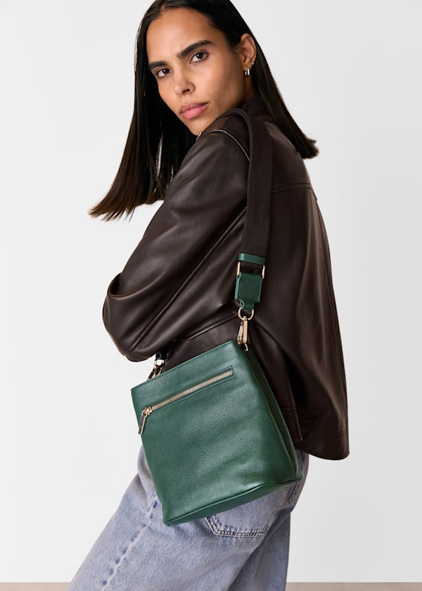 Dark Green Dion Bucket Bag