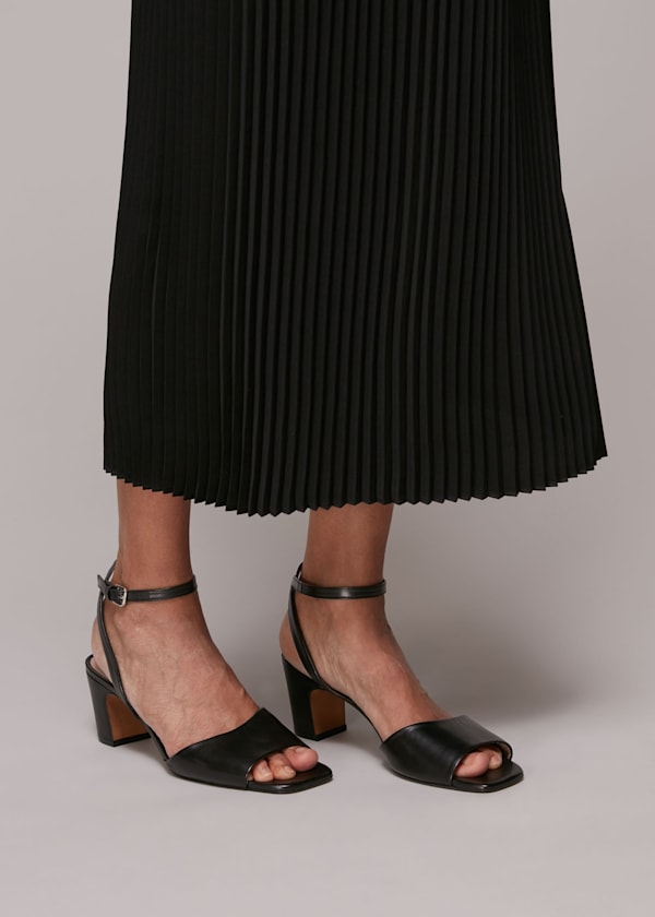 Black Emerson Block Heel Sandal