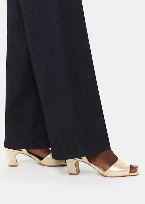 Gold Emerson Block Heel Sandal