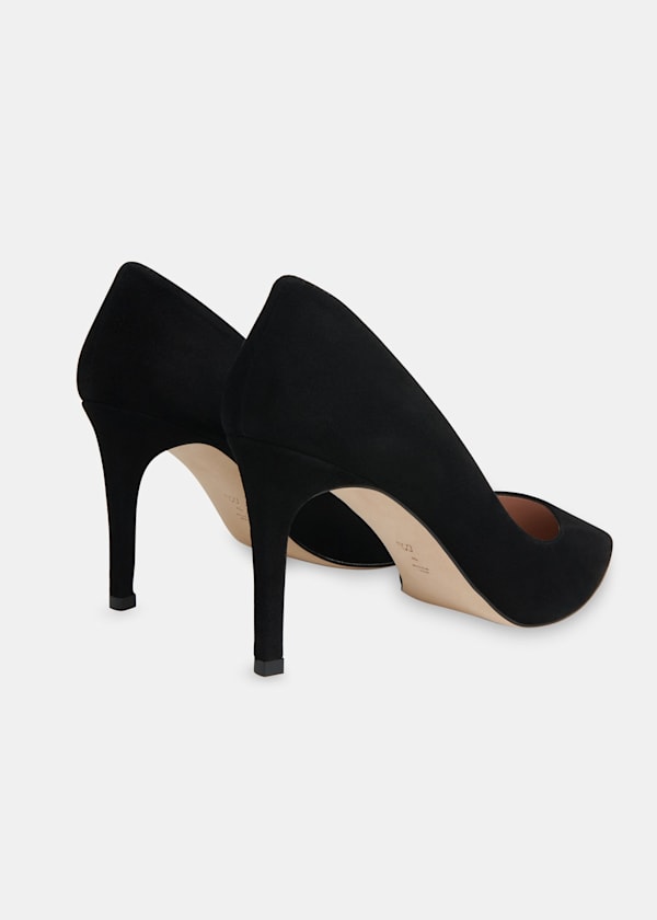 Black Corie Suede Heeled Pump