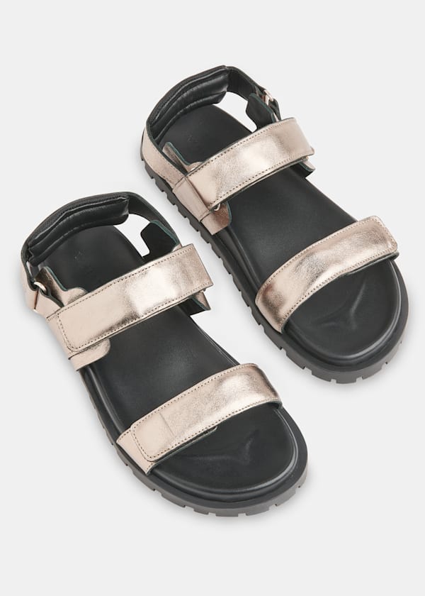 Pewter Ria Sporty Velcro Sandal
