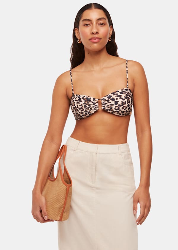 Leopard Print Animal Printed Bikini Top